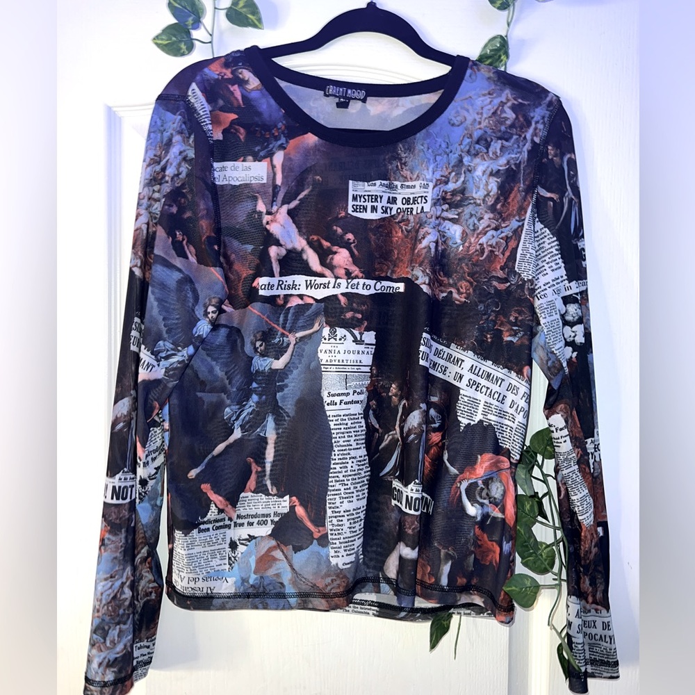 Mesh 2X stretchy long sleeve